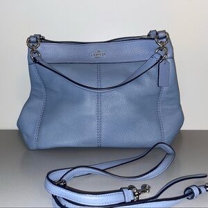 Periwinkle Blue Pebble Stone Coach Bag